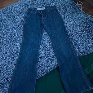 nice non ripped jeans, lightweight, loose waist, lightly worn